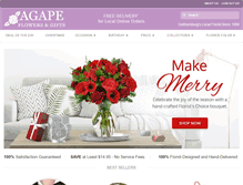 Tablet Screenshot of agapeflowersandgifts.com